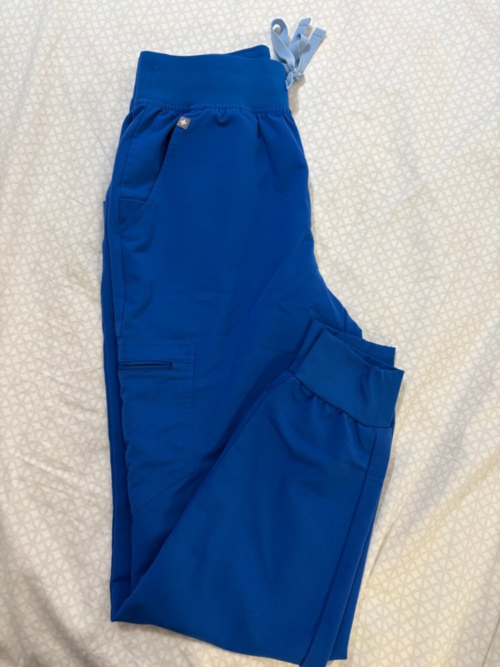 FIGS high waist Zamora Royal Blue Jogger Scrub Pants small worn once!